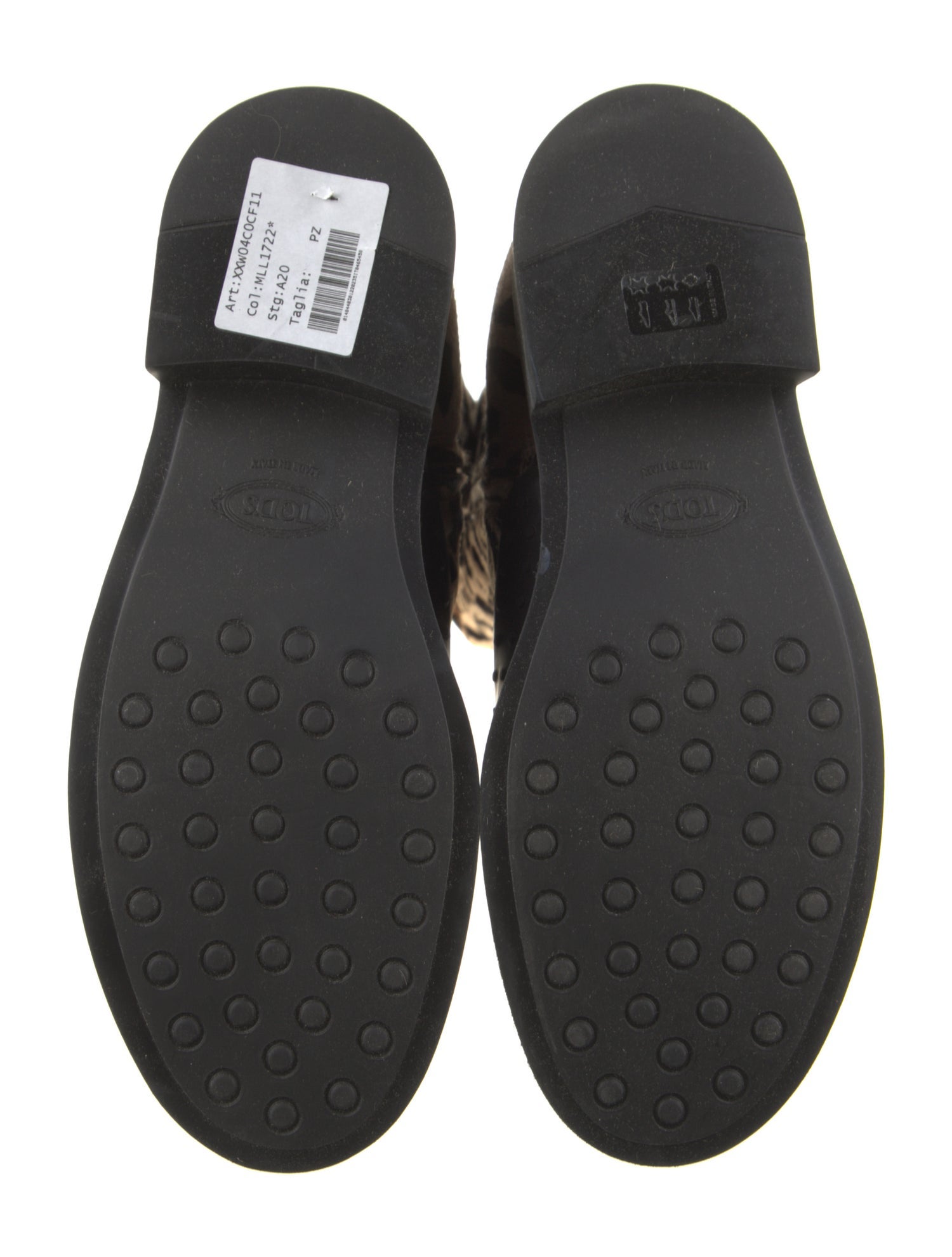 Tod's Ponyhair Animal Print Riding Boots